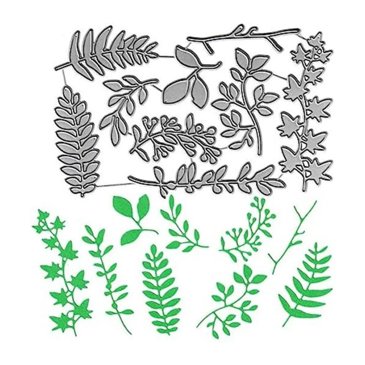 Primavera 9 troqueles de corte de hojas diseño de nueve_1