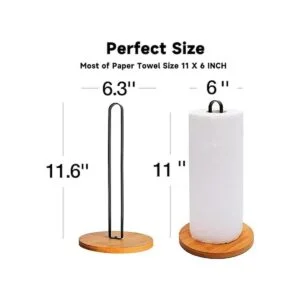 TONLEA Soporte para toallas de papel de madera soporte_3