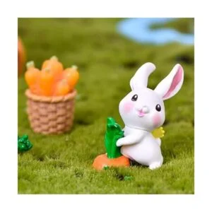Figuras de conejo en miniatura 6 piezas de mini conejo_4