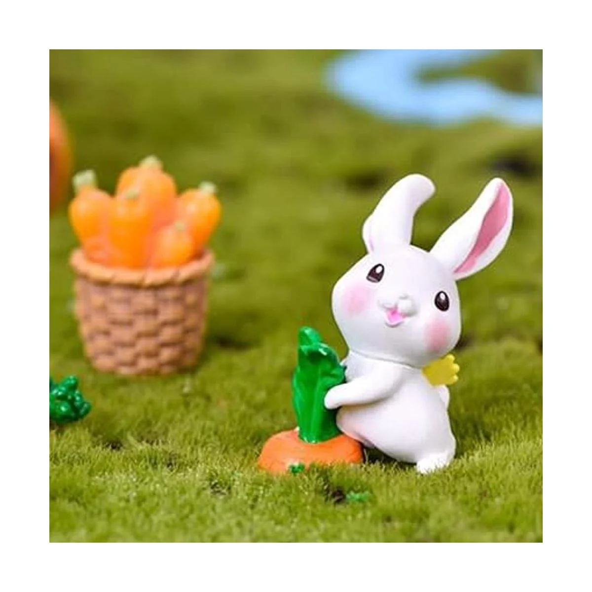 Figuras de conejo en miniatura 6 piezas de mini conejo_4