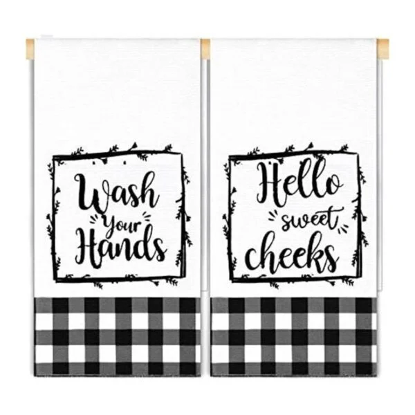 2 toallas de mano de granja para baño toallas de mano_1