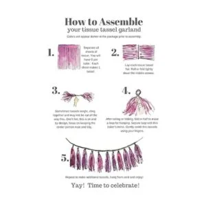 15 guirnaldas de borlas de pañuelo verde oliva estraza_2