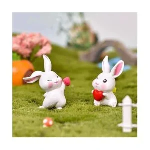 Figuras de conejo en miniatura 6 piezas de mini conejo_6