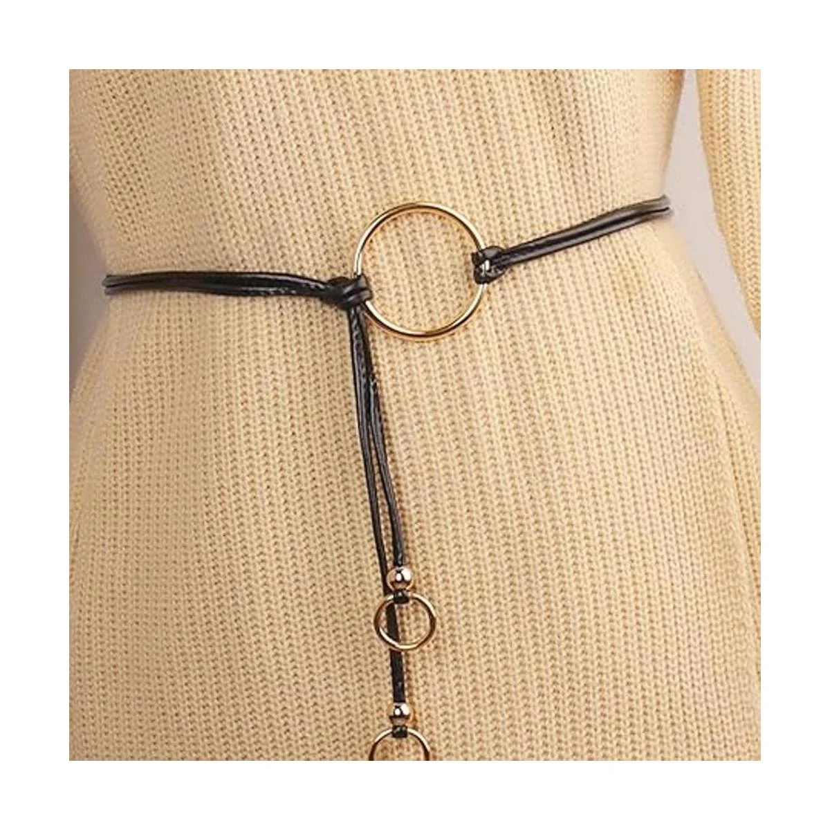 Mulutoo 12 anillos de aro de metal dorado de 2 pulgadas_7