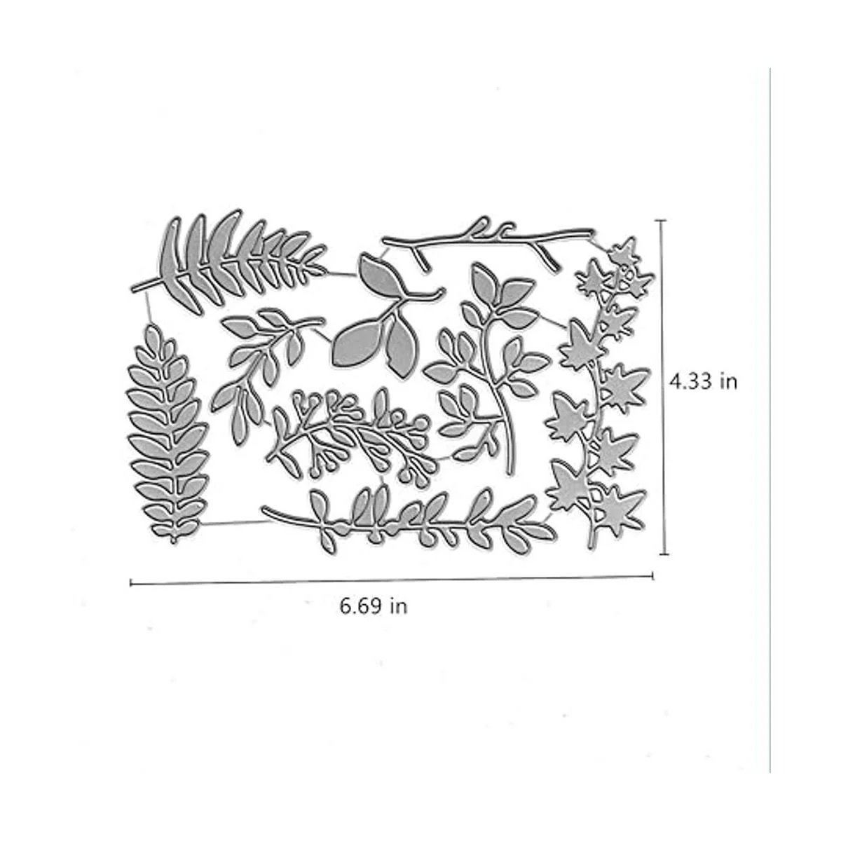 Primavera 9 troqueles de corte de hojas diseño de nueve_2