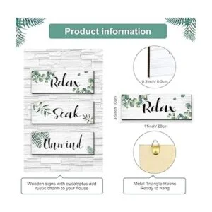 Blulu 3 piezas de decoración de pared de baño diseño de_2