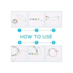 CHGCRAFT 400 pulseras elásticas de cuentas del alfabeto_4