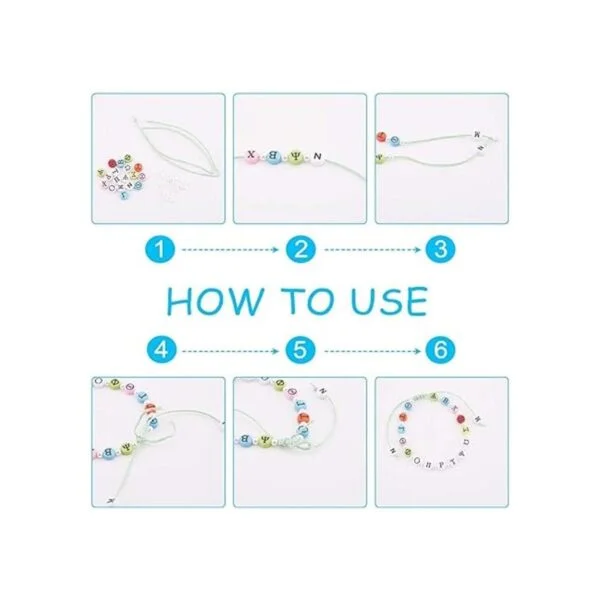 CHGCRAFT 400 pulseras elásticas de cuentas del alfabeto_4