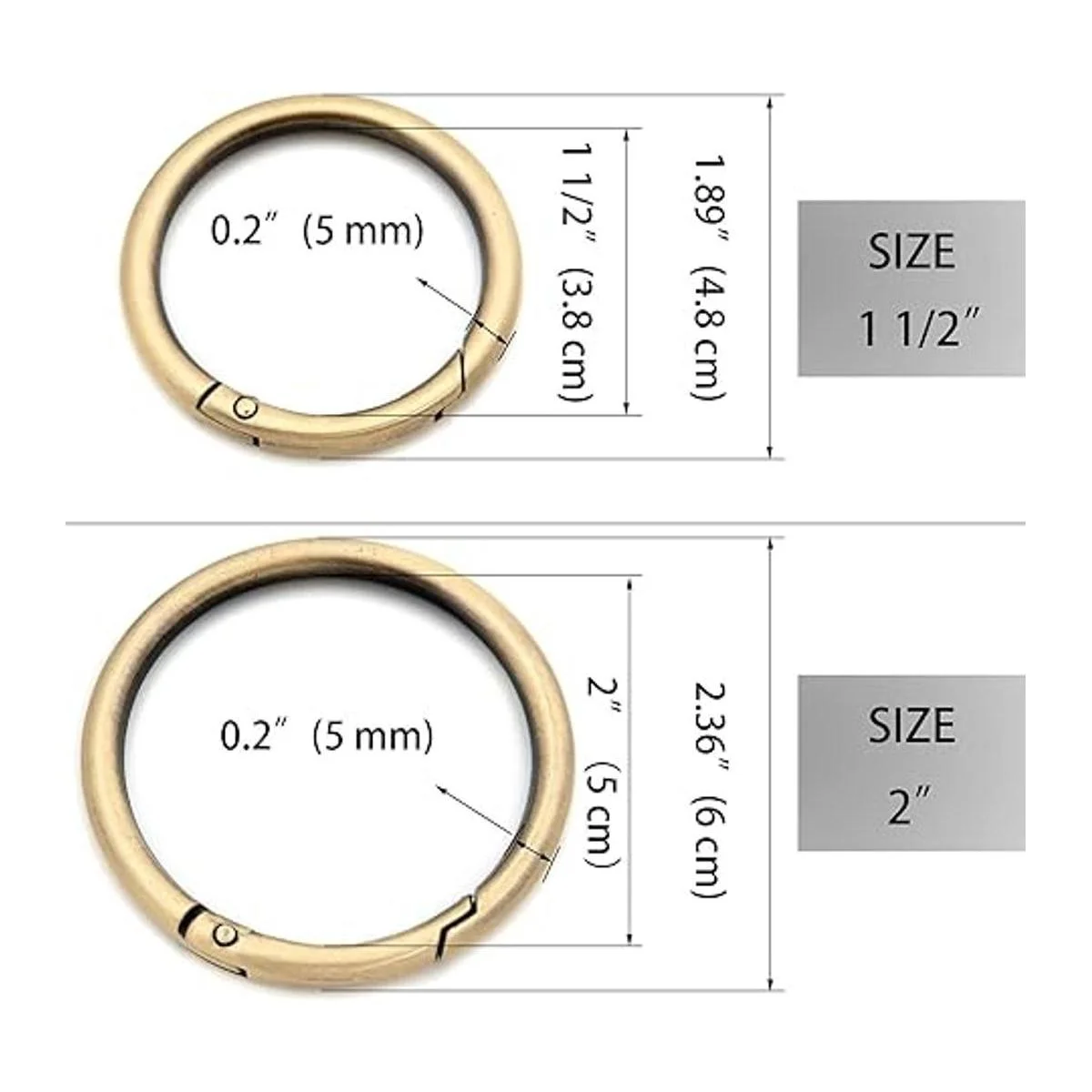 Loosco ORing Spring Opening Snap Hebilla de clip con_2
