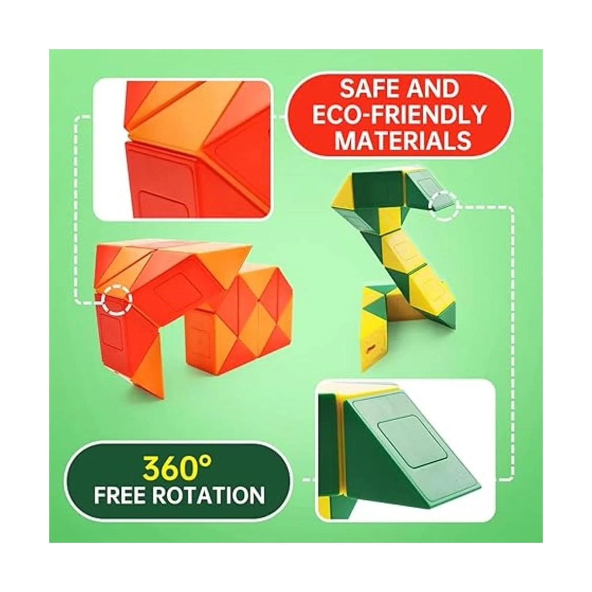 Monster Go Rompecabezas de serpiente 24 bloques Twist_2