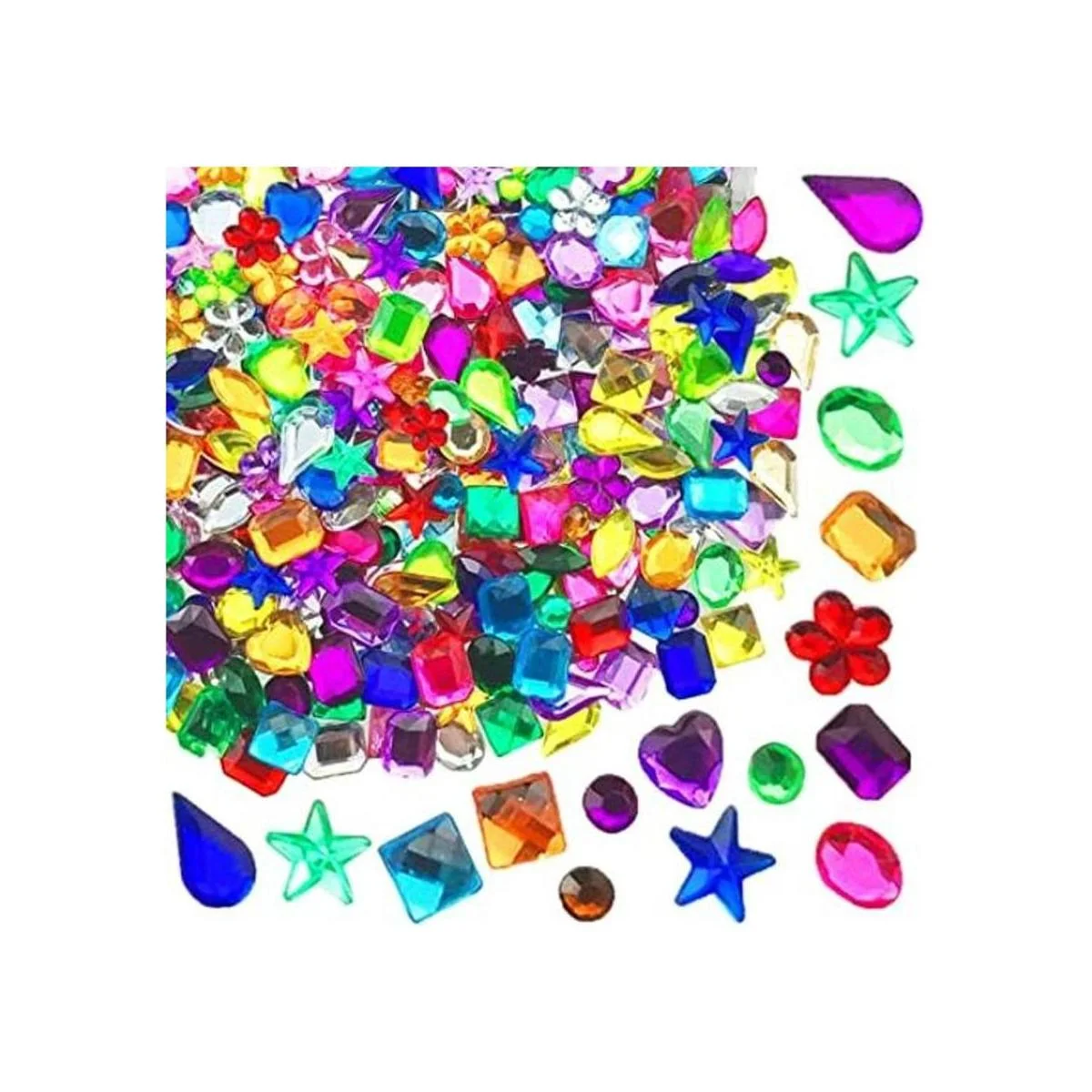 Drehdy 900 piedras preciosas acrílicas con parte trasera_1