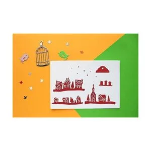 Hying Juego de troqueles de corte de casa de pueblo de_3