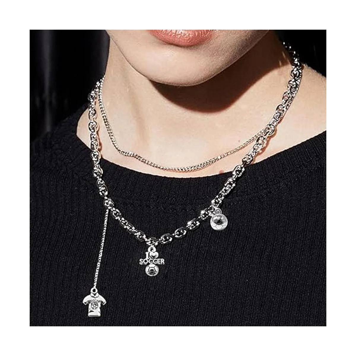 Honbay 60 colgantes deportivos de aleación con diseño de_5