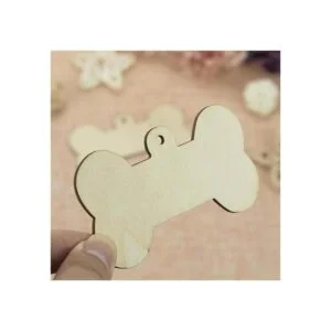 JANOU 24 recortes de madera en forma de hueso sin terminar_7