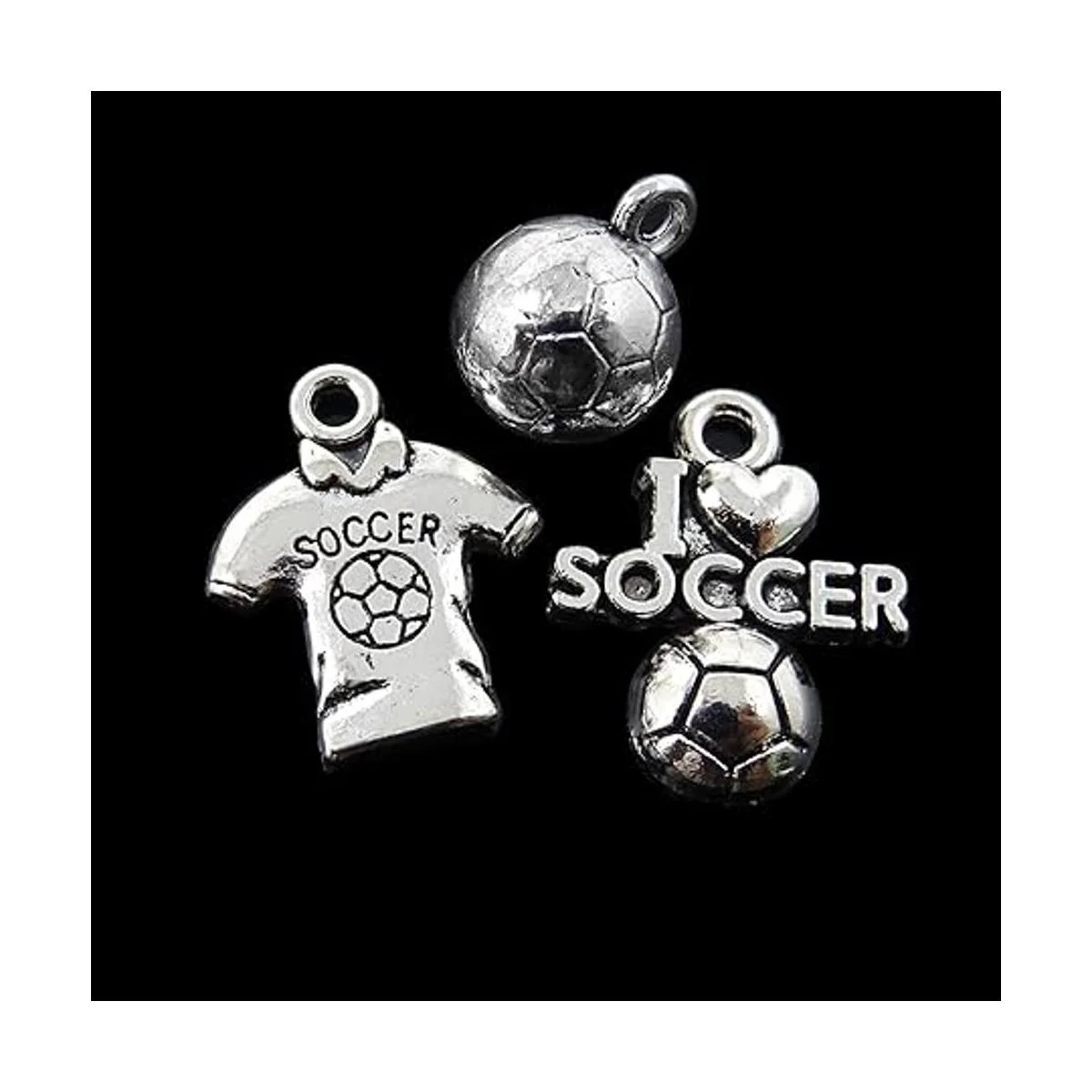 Honbay 60 colgantes deportivos de aleación con diseño de_4