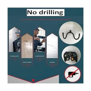 Universal Adhesive Game Controller Organizer Wall Rack_3