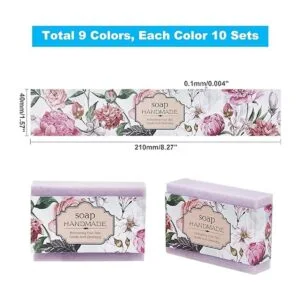 PH PandaHall 90pcs Jabón Envoltura 9 Estilo Flor Wrap_2