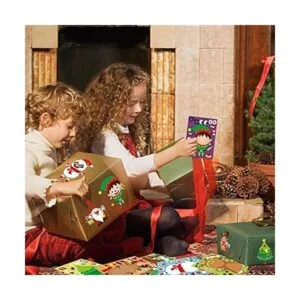 36 hojas de calcomanías para juegos de fiesta de Navidad_5