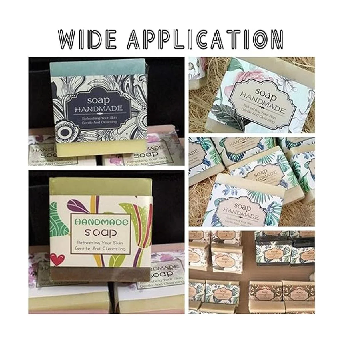 PH PandaHall 90pcs Jabón Envoltura 9 Estilo Flor Wrap_7