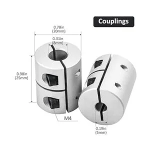 UniTak3D Acoplador de eje de 0.197 in a 0.315 in carcasa_2