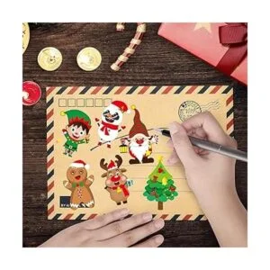 36 hojas de calcomanías para juegos de fiesta de Navidad_4