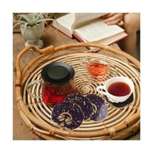 2 piezas Afro hembra cabeza posavasos resina molde_6