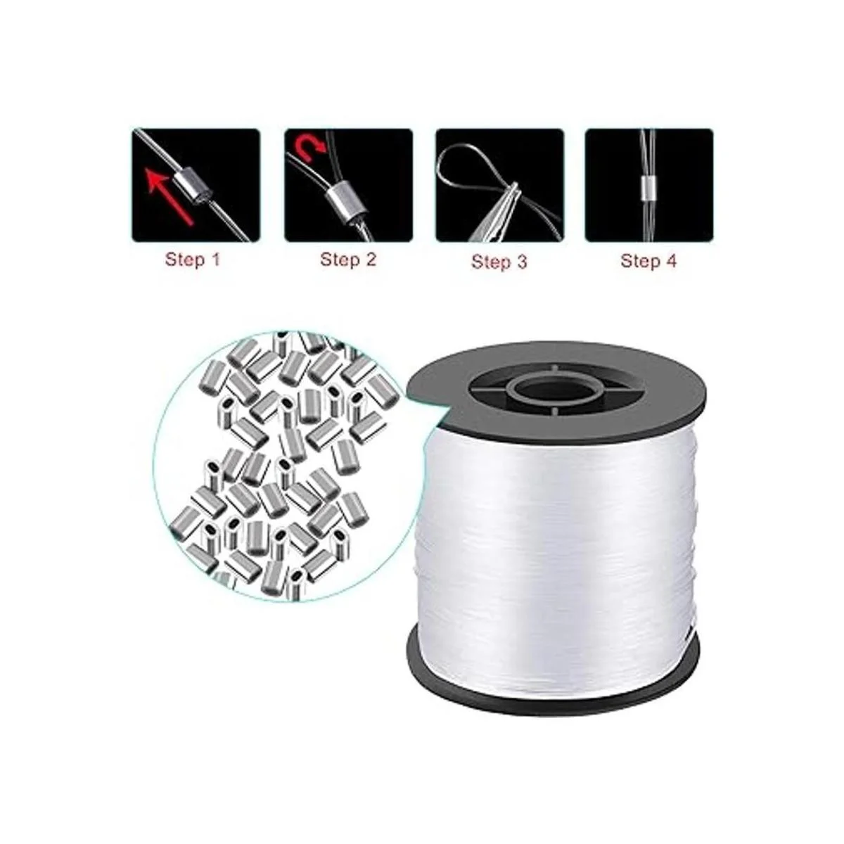 Alambre transparente invisible para colgar de 0.035 in_5