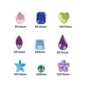 Drehdy 900 piedras preciosas acrílicas con parte trasera_3