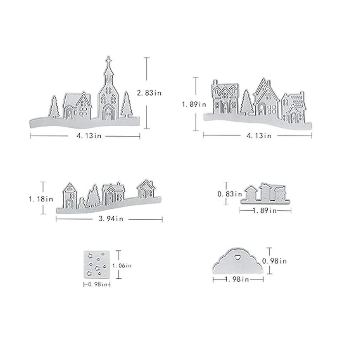 Hying Juego de troqueles de corte de casa de pueblo de_5