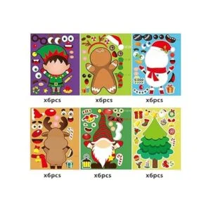 36 hojas de calcomanías para juegos de fiesta de Navidad_3