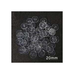 Goeielewe Botones redondos de plástico transparente 200_2