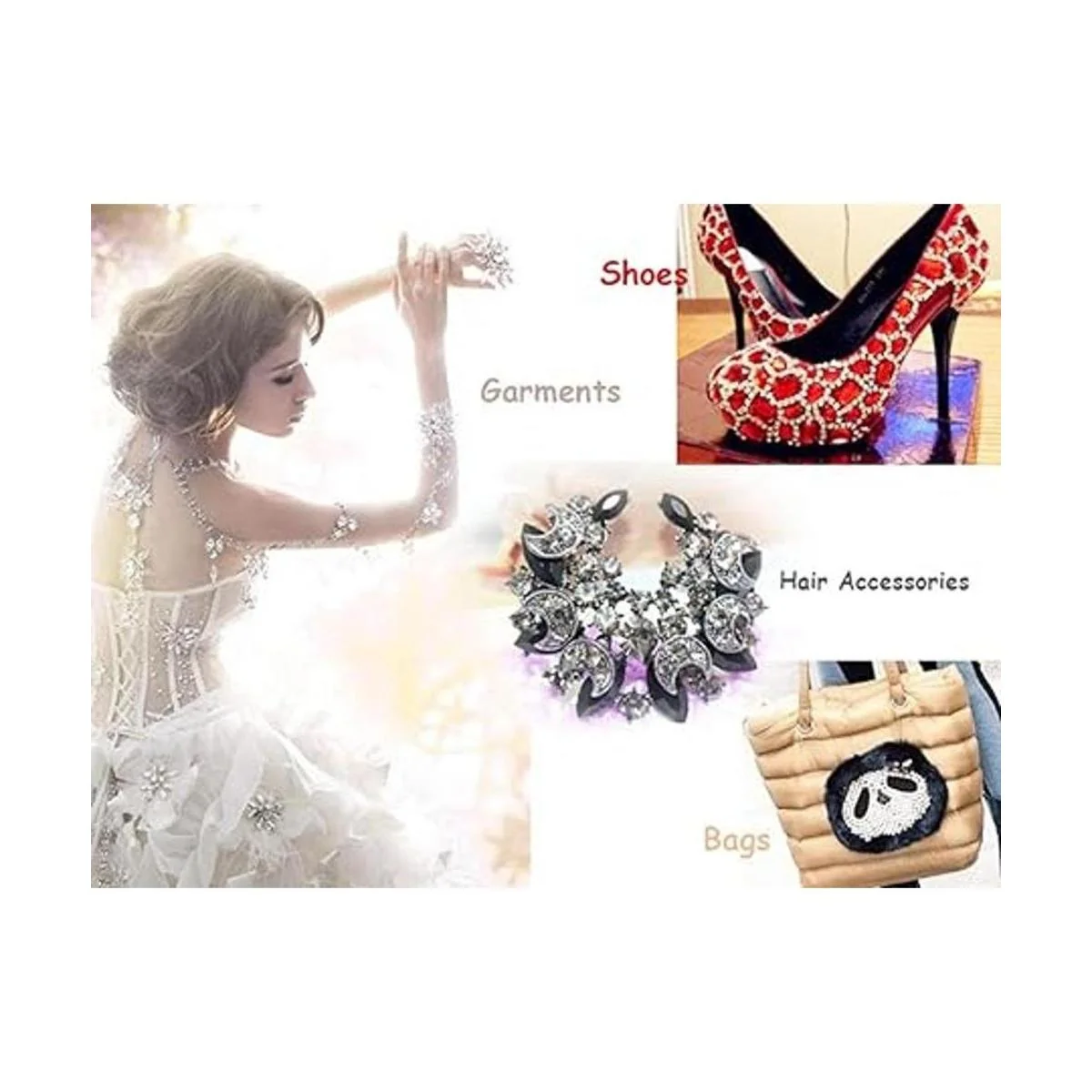 Drehdy 900 piedras preciosas acrílicas con parte trasera_5