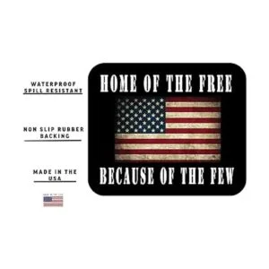 Alfombrilla de ratón Patriotic Home of The Free USA_3