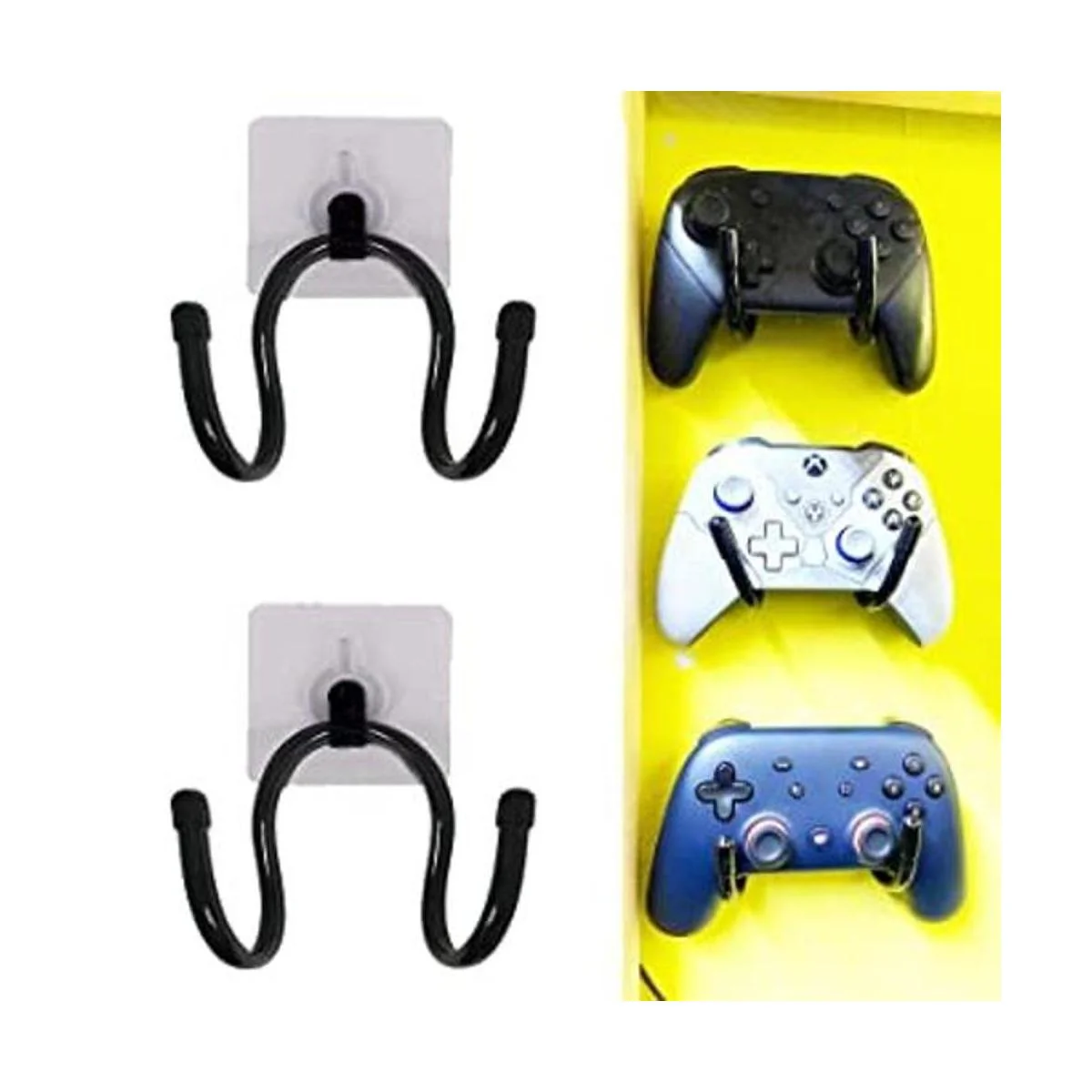 Universal Adhesive Game Controller Organizer Wall Rack_1