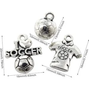 Honbay 60 colgantes deportivos de aleación con diseño de_2