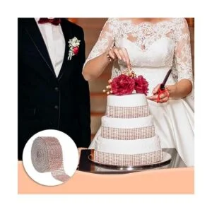 Cinta acrílica de diamantes de imitación de 10 yardas para_5