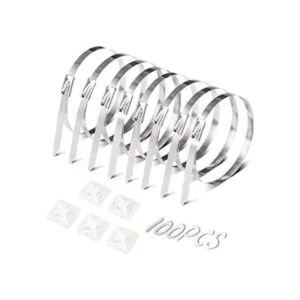 Lazos de acero inoxidable 100 lazos de escape de acero_1