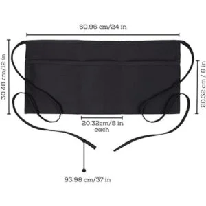 Delantal de servidor con 3 bolsillos de Avalon Waiter y_4