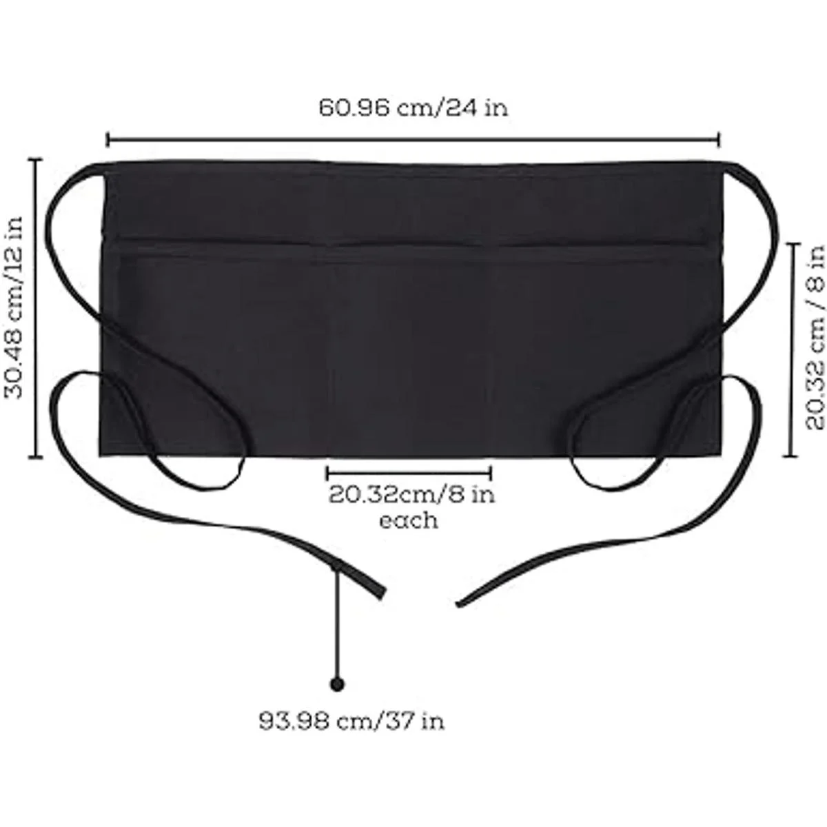 Delantal de servidor con 3 bolsillos de Avalon Waiter y_4