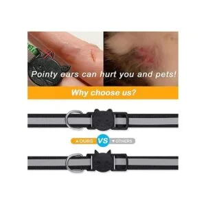 Extodry 14 Pack ReflectiveBreakaway Cat Collars with_2