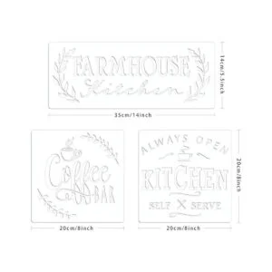 Juego de 10 plantillas de cocina de granja carteles_3
