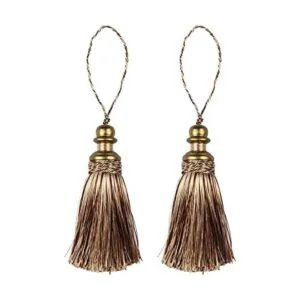 HedongHexi Paquete de 2 borlas de borla con bucles hechas_1