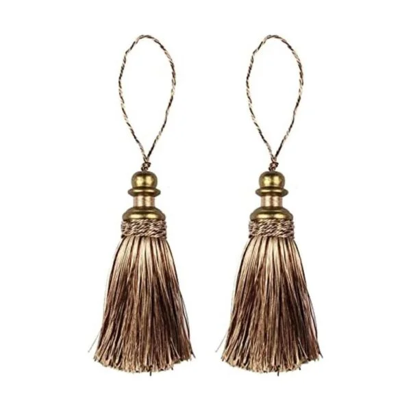 HedongHexi Paquete de 2 borlas de borla con bucles hechas_1