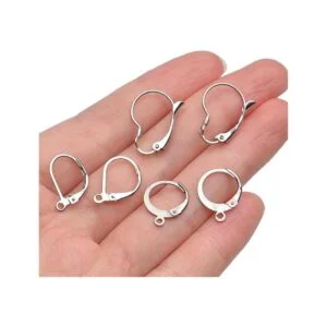 Pendientes de plata de leverback 30 ganchos de acero_7