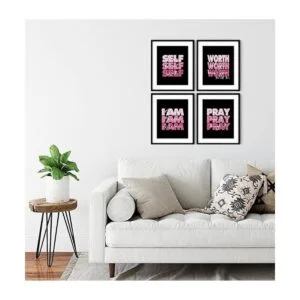 HUYAW Juego de 4 impresiones artísticas inspiradoras para_2