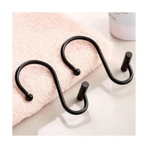 CHICTIE Ganchos de cortina de ducha negros anillos_6