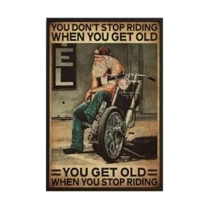 Eeypy Cartel de chapa con texto en inglés You Dont Stop_1