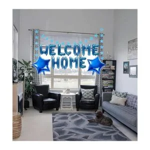 Welcome Home Globos con diseño de estrella con bandera de_2