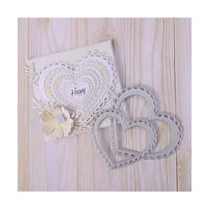 4 piezas de encaje en forma de corazón de metal_5