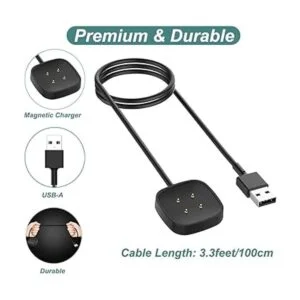 Kissmart Cargador de repuesto compatible con Fitbit Versa_4